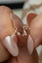 Heliophilia Silver Pendientes de Plata de Ley 925 con Oro Rosa y Circón
